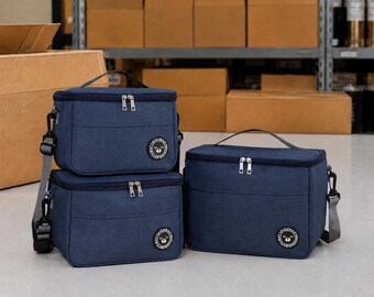 Geïsoleerde lunchtas met grote capaciteit, waterdicht, thermisch en voorzien van een verstelbare schouderriem voor werk, school, picknick en reizen.
