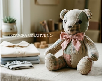 Memory Bär Schnittmuster PDF | Memory-Teddybär von Kleidung