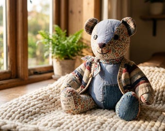 Memory Bär Schnittmuster PDF | Andenken Teddybär von Kleidung