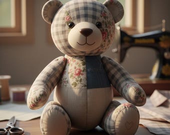 Memory Bär Schnittmuster | Vintage Andenken