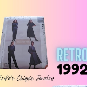 Vintage 1992 McCall's 6201 Misses Lined Jacket Top Skirt Pants Sewing Pattern Sizes 12 14 16 Uncut Complete Wardrobe Separates Design