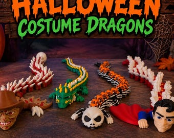 Halloween Costume Dragons - Articulated Themed 3D Printed Dragons
