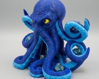 Octopus Dice Holder, Tentacle Dice Display for Tabletop RPGs, 3D Printed Gamer Gift