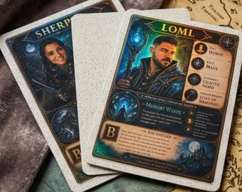 Custom RPG Character Relic Cards