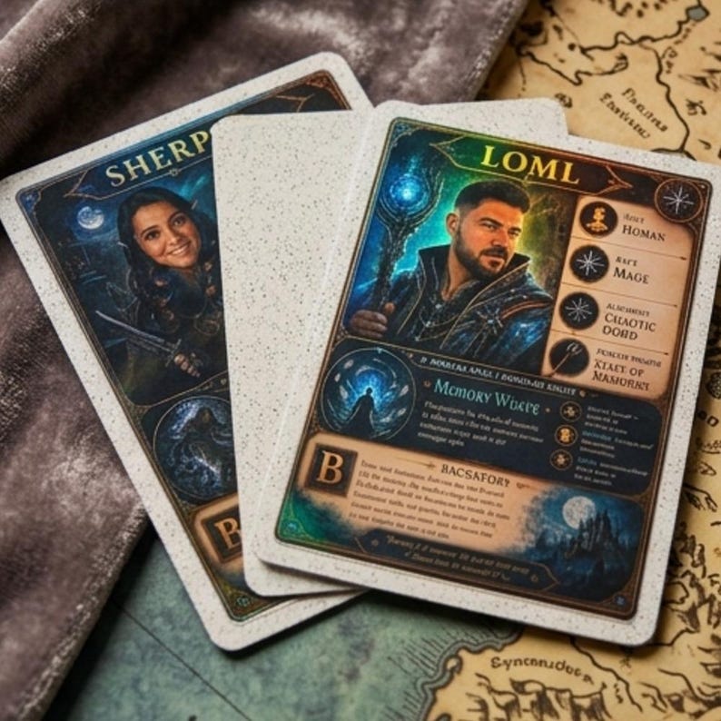 Custom RPG Character Relic Cards afbeelding 1