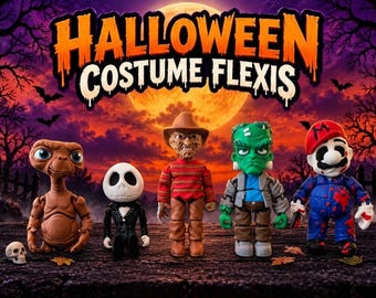 Halloween Costume Flexi's - Large Articulated 3D Printed Flexible Figures