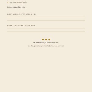 May include: A workbook page with the title "Re-entry" and instructions for recovery from a stall. The page includes prompts for the first visible step and what it looks like, with a note to avoid returning to page 4. The text is in a serif font.