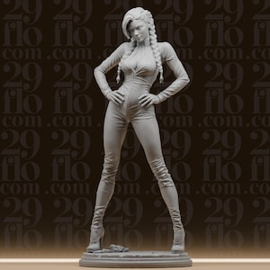 Custom Latex Suit Female Statue Stl File - Dynamic Spider Heroine Model - High Detail Printable Model - 3D Printable Art - Digital Download image 3