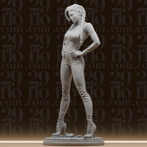 Custom Latex Suit Female Statue Stl File - Dynamic Spider Heroine Model - High Detail Printable Model - 3D Printable Art - Digital Download image 7