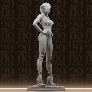 Custom Latex Suit Female Statue Stl File - Dynamic Spider Heroine Model - High Detail Printable Model - 3D Printable Art - Digital Download image 4