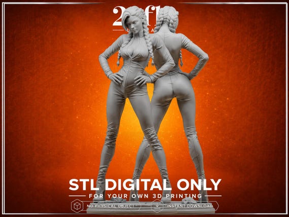 Custom Latex Suit Female Statue Stl File - Dynamic Spider Heroine Model - High Detail Printable Model - 3D Printable Art - Digital Download