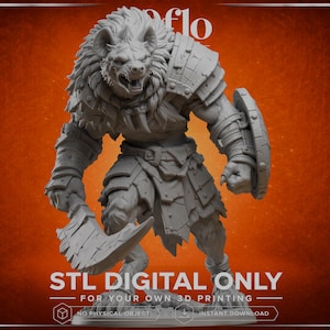 Hyena Berserker Wasteland Warrior STL Digital 3D Utskrivbar Modell