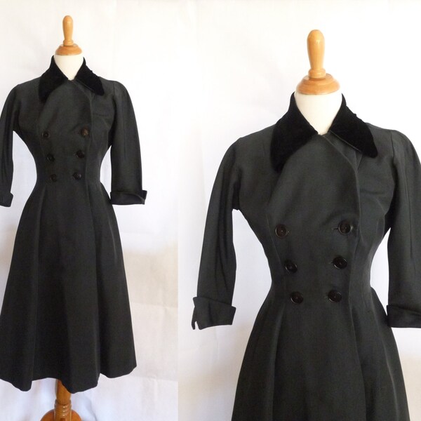 1950er Jahren Prinzessin Mantel / Vintage 50er Jahre neue look coatdress