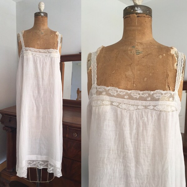 1920s cotton slip | vintage 20s lingerie