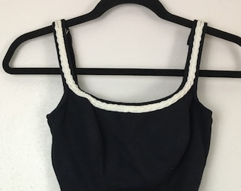 One Piece Swimsuit 1950s Carol Brent Pin Up Swim Wear Black size XS Retrocorrect