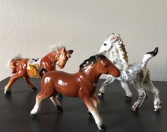 HORSE  Figurine Mini  Pferd  Figur # 3 Metallfigurchen   Setzkasten 