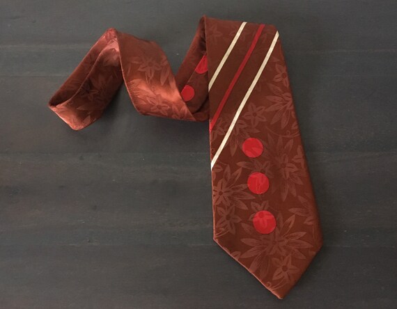 Vintage 1950s Necktie Wide Abstract ARROW Art Dec… - image 1