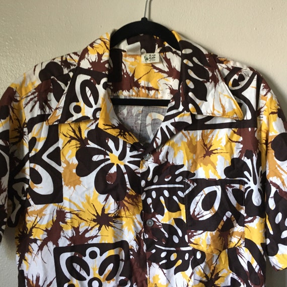 Vintage 60s/70s Hawaiian Shirt KOLE KOLE Cotton B… - image 3