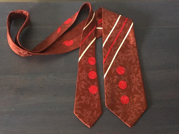 Vintage 1950s Necktie Wide Abstract ARROW Art Dec… - image 5