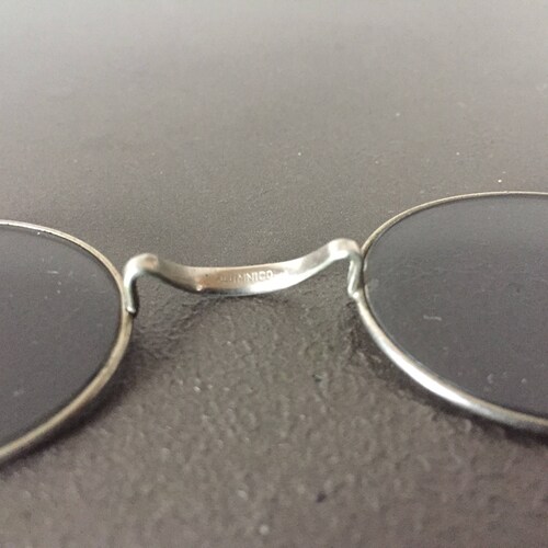 True Antique 1920s Sunglasses Oval Frame Aluminum Wire Specs Sunshades Eyewear Silver Gray Small Frame shops Eyeglasses Retrocorrect Vintage Eyes