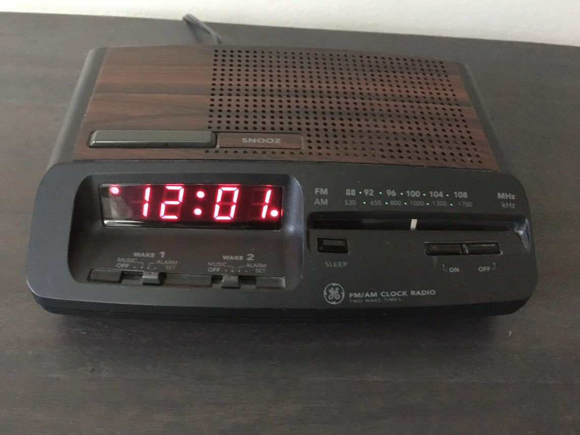Vintage 1970s Clock Radio General Electric Digital LED Am/FM Etsy