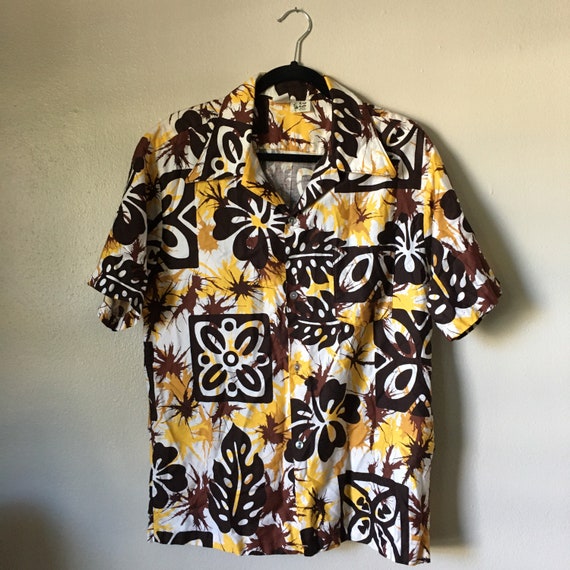 Vintage 60s/70s Hawaiian Shirt KOLE KOLE Cotton B… - image 1