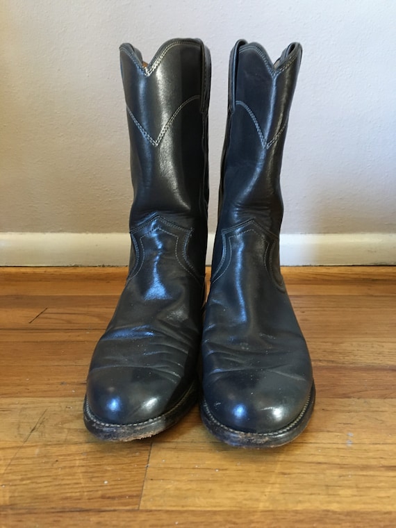 Vintage 1980s Boots Justin Western Cowgirl Roper B