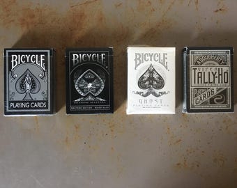 Rare V1 Tally-Ho Viper, Ghost, Shadow Masters, Bicycle 1128 / Vintage Lot-4 USPCC Ohio
