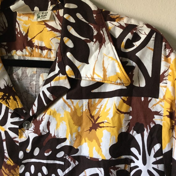 Vintage 60s/70s Hawaiian Shirt KOLE KOLE Cotton B… - image 2