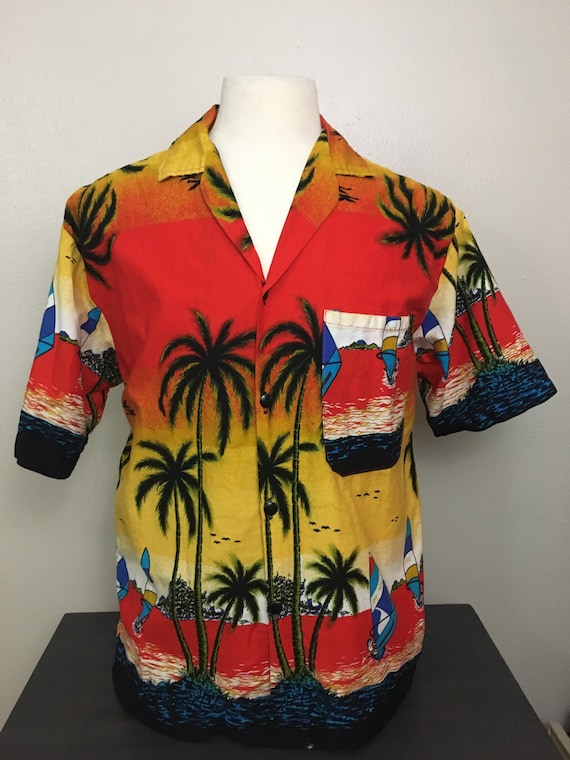 Vintage 50s/60s mans Hawaiian shirt Rare Mod Tropi