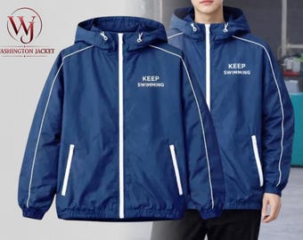 Chaqueta de disfraz para concierto de ídolos del K-Pop de BTS Bangtan Boys Keep Swimming, color azul, ideal para cosplay.
