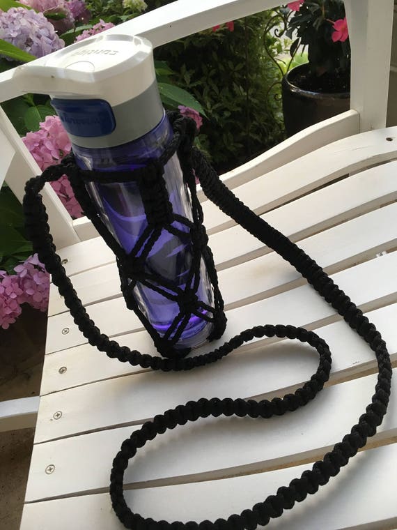 macrame water bottle bolsa
