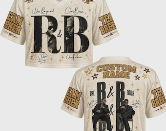 Custom Usher Chris Brown R&B Tour Crop Jersey, Personalized Raymond and Brown Concert Fan Shirt 2026