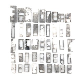 13.03 Ct Rectangular Lab Grown Diamond Seed Plates Bulk Lot of Geometric Diamond Growth Frames For Boho Jewelry Making