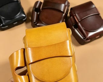 Handmade Veg Tan Leather Cigarette Case Molded Lighter Holder Belt Loop Pouch Vintage Leather Smoker Gift Rugged EDC Pocket Organizer