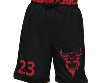 Basketball Chicago Bulls Rib Shorts (AOP). Premium quality
