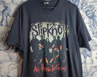 Vintage Slipknot All Hope Is Gone T-Shirt | Jerzees Classic 2XL Tee for Die-Hard Fans | 2000-2006