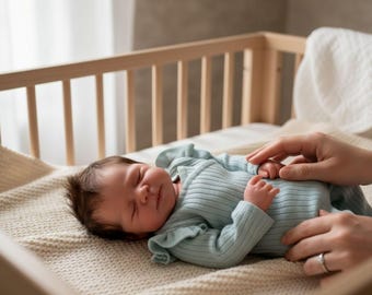 19 Inch Reborn Baby Doll, Soft Cloth Body Doll, Poseable Newborn Baby Doll, Realistic Reborn Baby Dolls, Cuddly Baby Gift