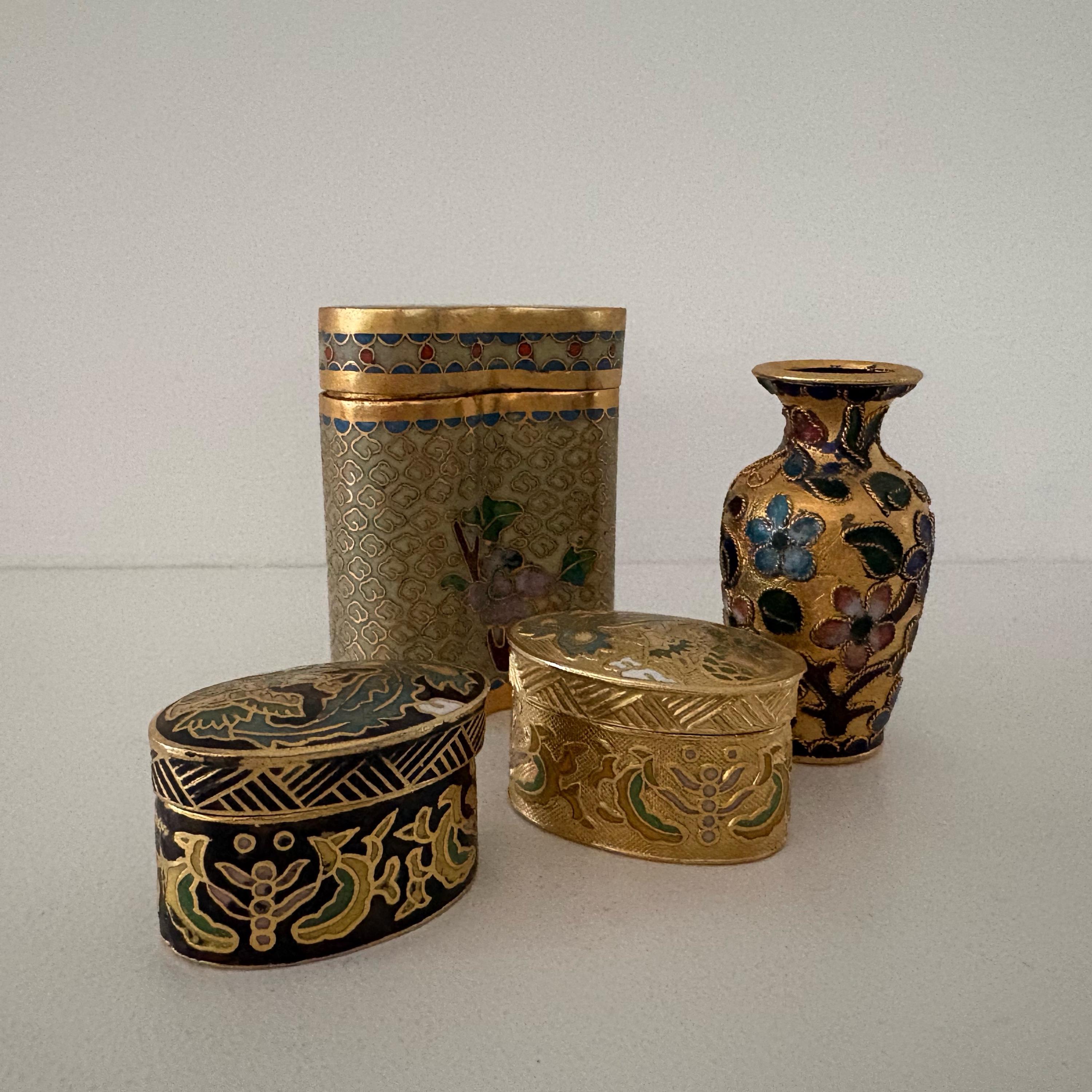 アンティーク　メイルボックス　ブラス Antique Chinese Brass Enamel Box - Etsy