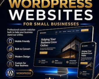 Standard WordPress Website Design Package, Premium Custom Website for Small Business, Professional Business Web Design