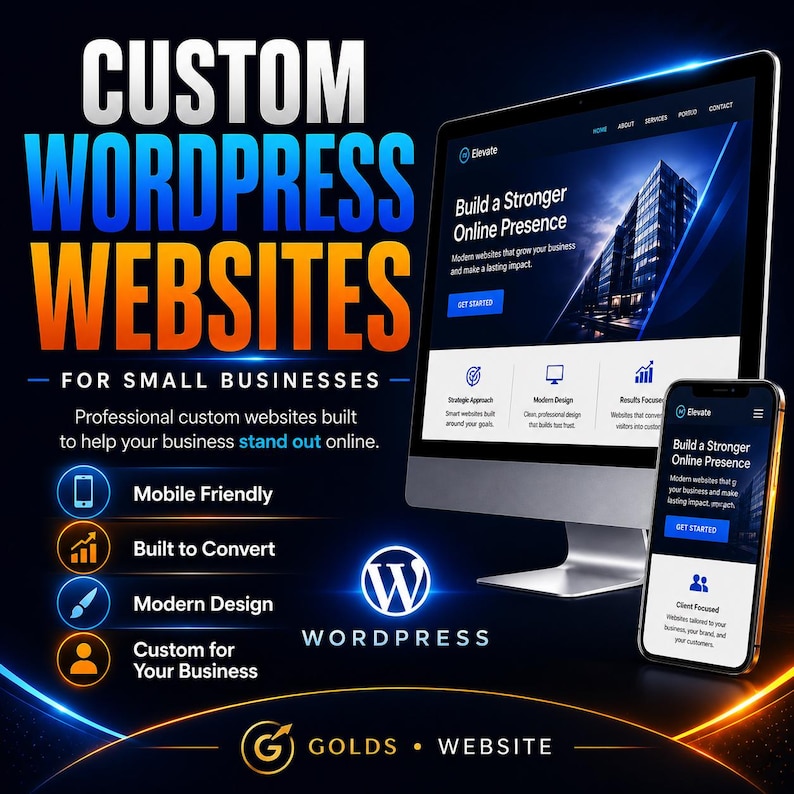 Professional WordPress Website Package, 15 Page Custom Web Design, Premium Website for Small Business Services imagen 1