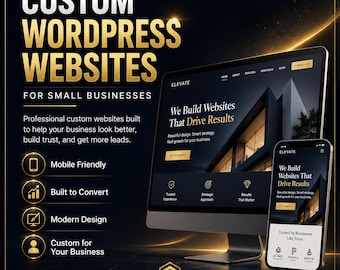 Starter WordPress Website Design Package, Simple Premium Website for Small Business, Custom Mobile-Friendly Web Design
