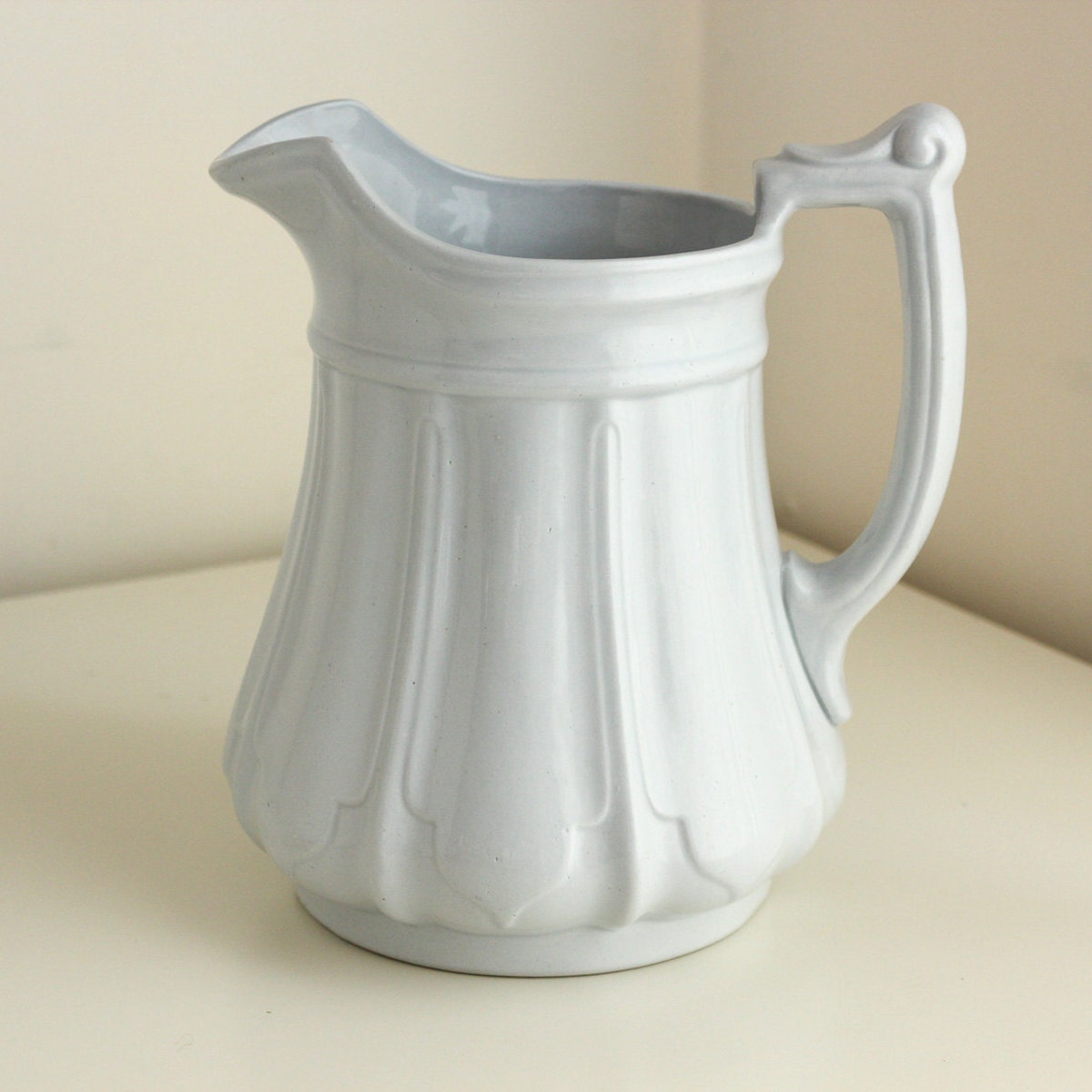 Vintage English Ceramic Pitcher in Softest Dove Gray, 19th Century (circa 1876) - Etsy
