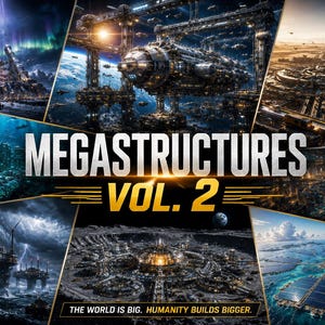 10 Futuristic Megastructures Wallpapers Bundle | 4K Sci-Fi Digital Download