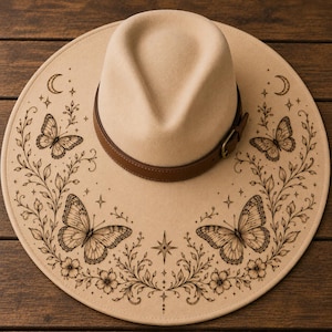 Cowboy Hat With Butterfly - Etsy display picture 1