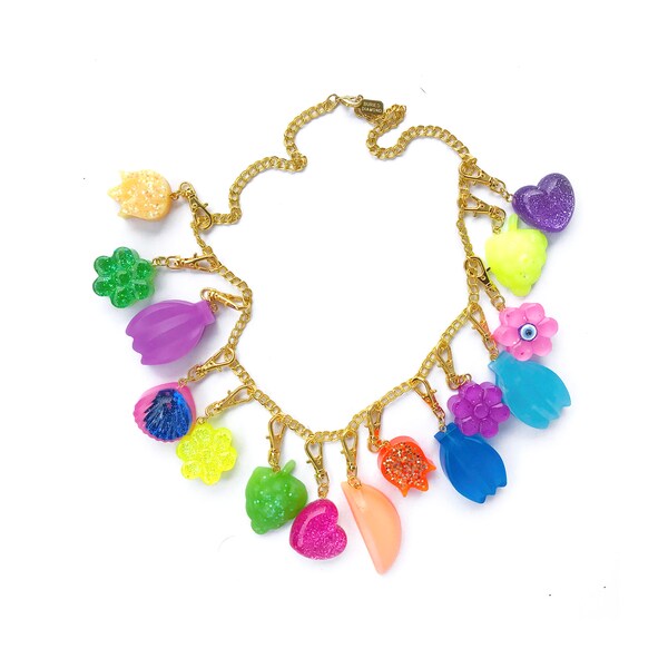 PARTYMIX RESIN NECKLACE 7 - 15 charms