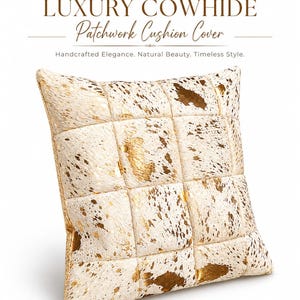 Modern Rustic Cowhide Pillow Cover