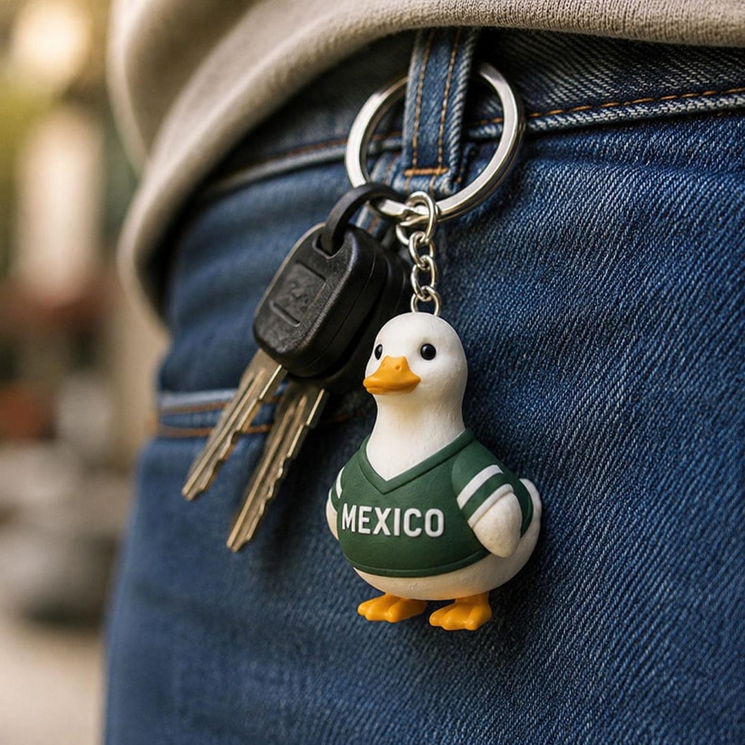 Merlin Frame Keychain Viral Merlin Duck Mexico 3D Keychain, Cute Mexican Duck Bag Charm ...
