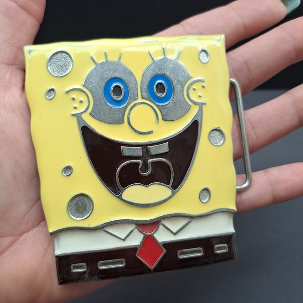 Black Buckle Web Belt - SpongeBob Wavy Arm Pose Flip Black Webbing