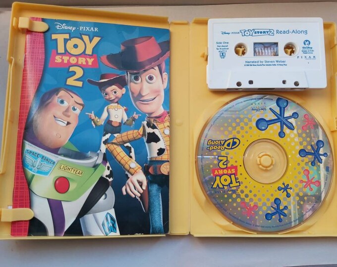 Toy Story 2 Read Along, 2001, DVD, Toy Story Book, Vintage Cassette ...